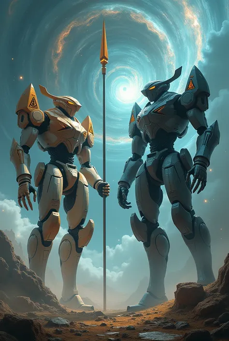 opposites of nature, stand in your way, Spears it in hand, night and day existence beyond the great big bang, domain expansion yin and yang mechs