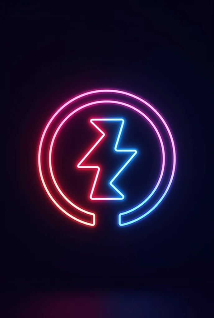 Create a logo neon red & neon blue round shape on logo (CRYPTO) (★BR★)