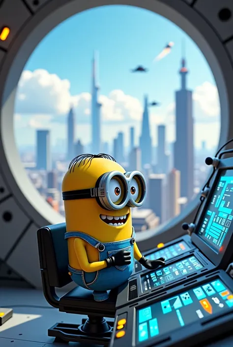 Minion in a control tower