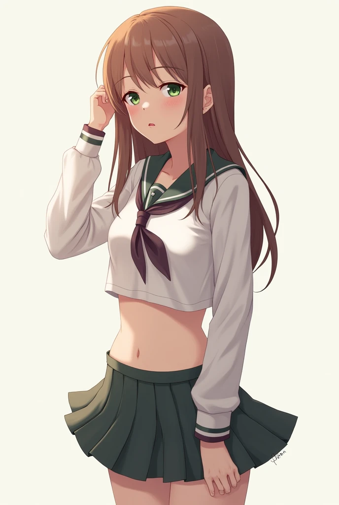 Monika from Doki Doki Literature club, Having Hungry and with The Belly exposed