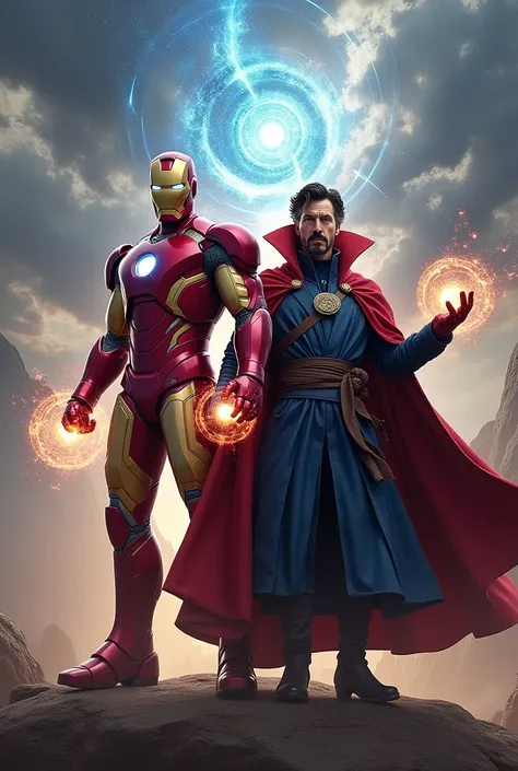 picture of iron man with dr.strange
