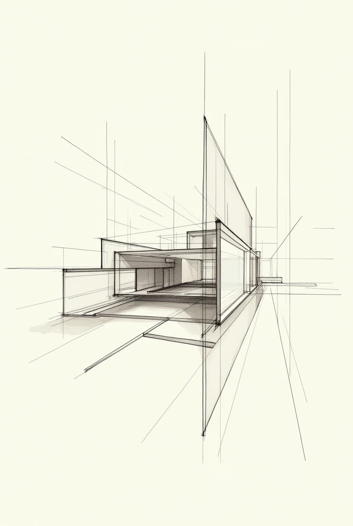 sketch of architecture definition with easy and simple drawings