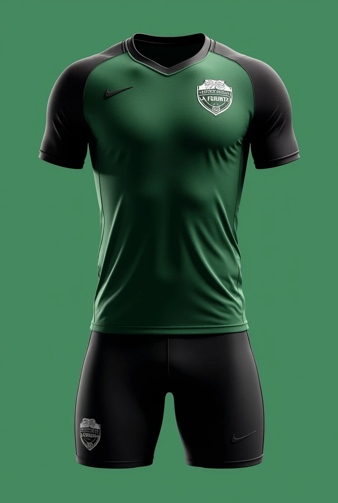 Making a uniform for the football team credicasas la fuente,  that is black with dark green a company that sells lots 