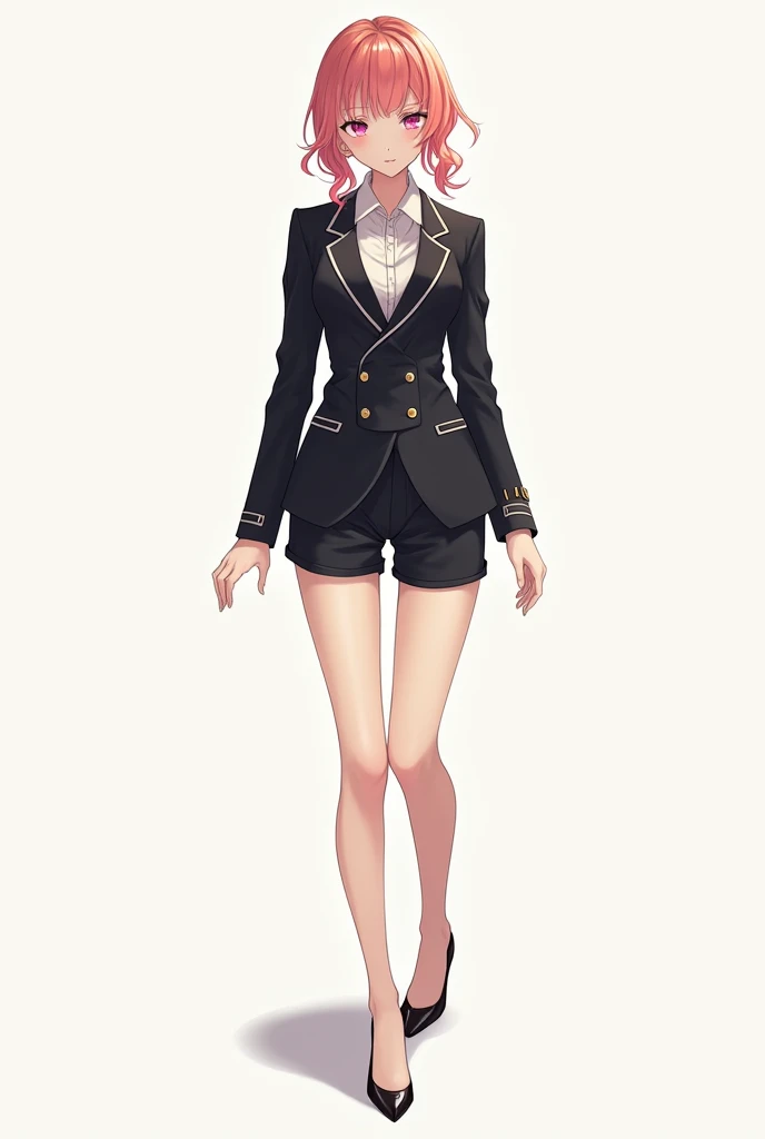 Anime boy suit long sleeve shorts high heels barefoot