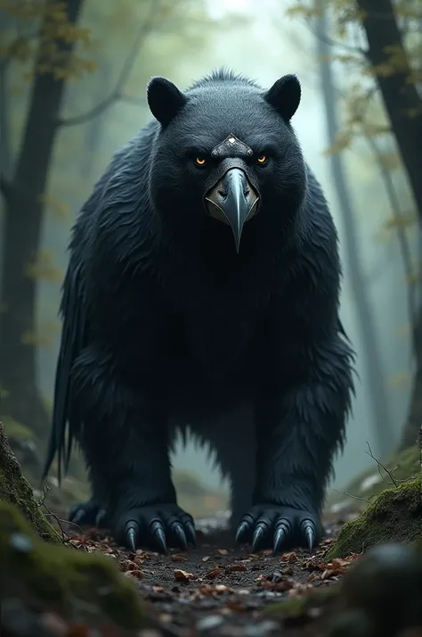 bear based on caws with balaclava 
