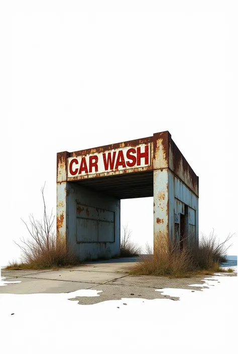 Used an old car wash, imagem sem fundo, no grass, without ground, white background