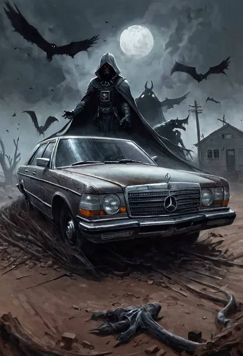 mercedes-benz c-class 2023 . eerie atmosphere, ominous hues, darkness, dancing shadows, superstition, cautionary tales, unlucky ...