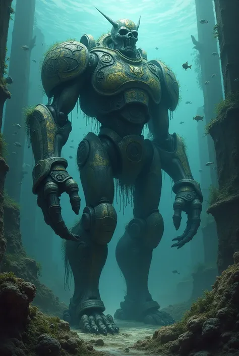 warforged, negro, Submerged under water for more than 100 years
