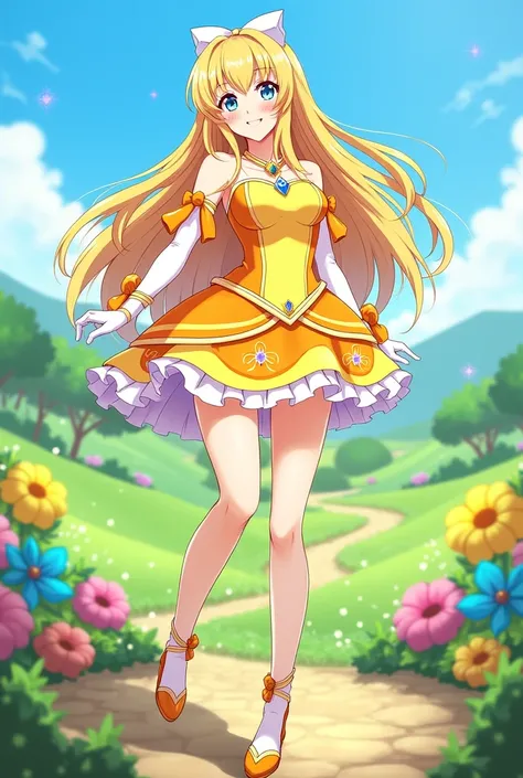 Anette de Isekai shikaku con traje de Cure Summer 