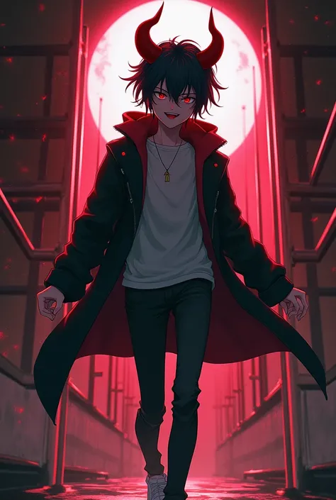 middle schooler body man, secretive, devilishly funny, smart, cunning, takes pleasure in pain, obnoxious cool talker, usually secretive, devilish laugh when he wins, gets stronger with devilish laugh when he loses, no empathy, almost demonic, anime-like,  ...