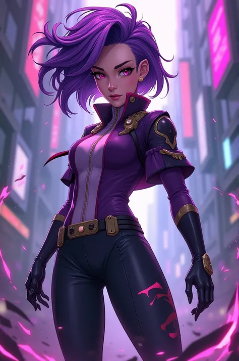 jett valorant but she has purple hair