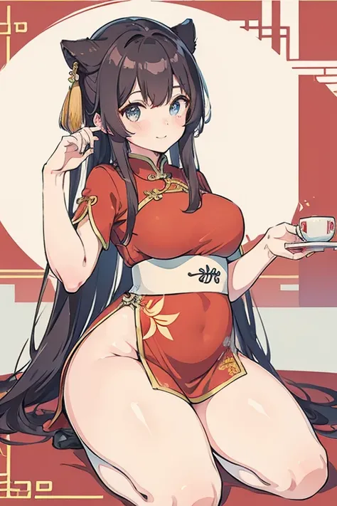 Peoples Republic of China (Communist China) as an anime girl, thicc, well endowed