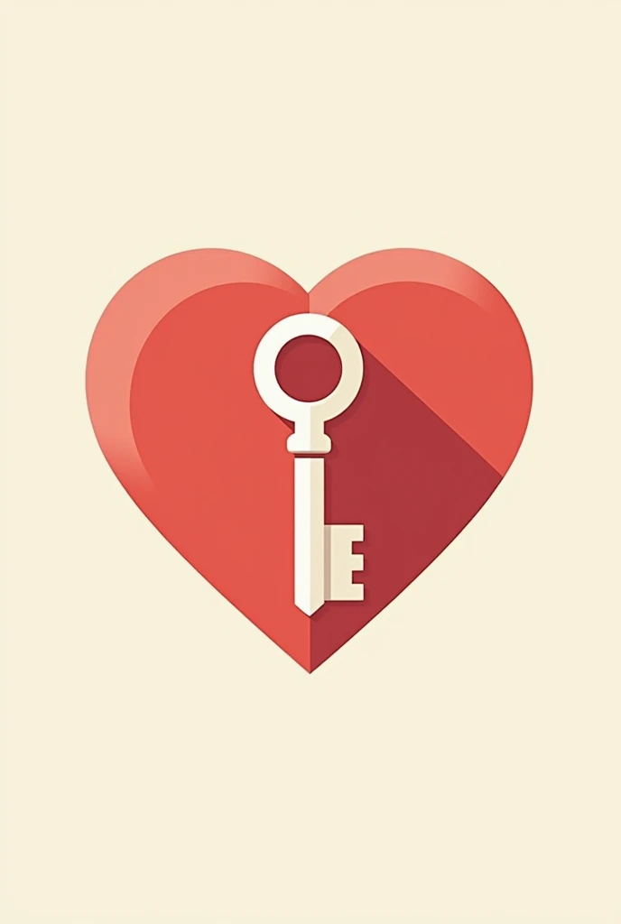 I want a pictogram of a heart with a key that opens that heart 