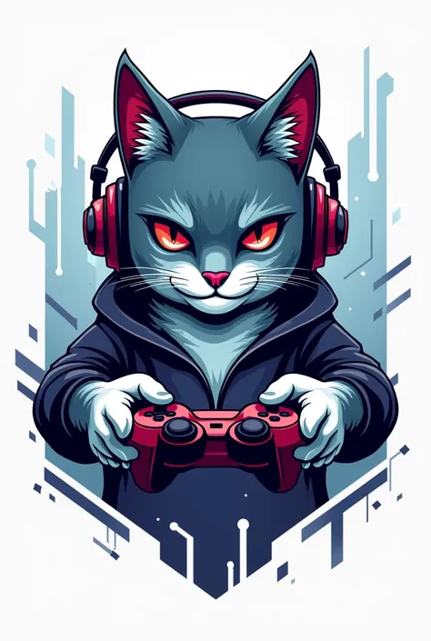 logo of a gamer cat
