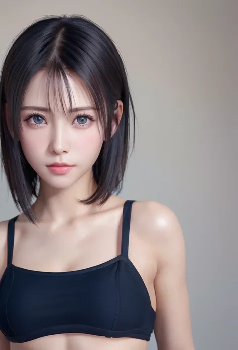 (masutepiece:1.3), (8K, Photorealistic, Raw photo, Best Quality: 1.4), (1girl in), Beautiful face, (Realistic face), (Black hair, Short hair:1.3), bikini of, Beautiful hairstyle, Realistic eyes, Beautiful detailed eyes, (Realistic skin), Beautiful skin, (N...