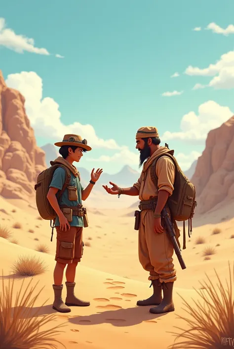 create the same image as the character Leo Leo makes an unexpected friend - a desert native who teaches him how to survive and find his way back