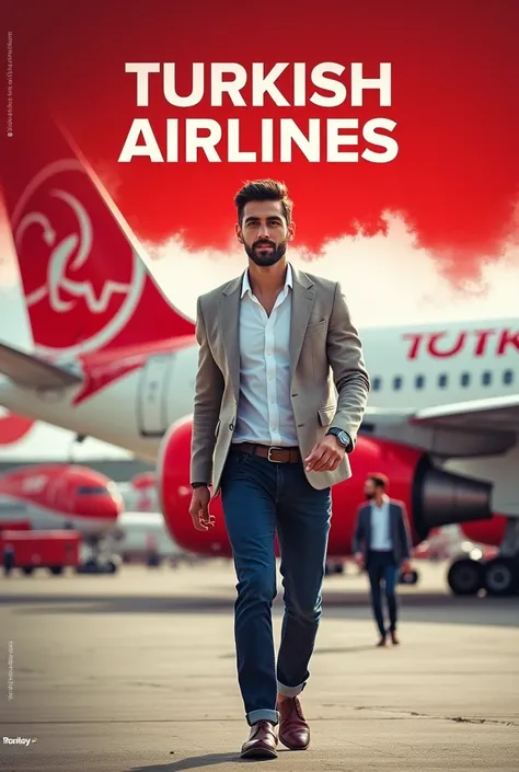 create a pp with turkish airlines background and mr yaso written on it