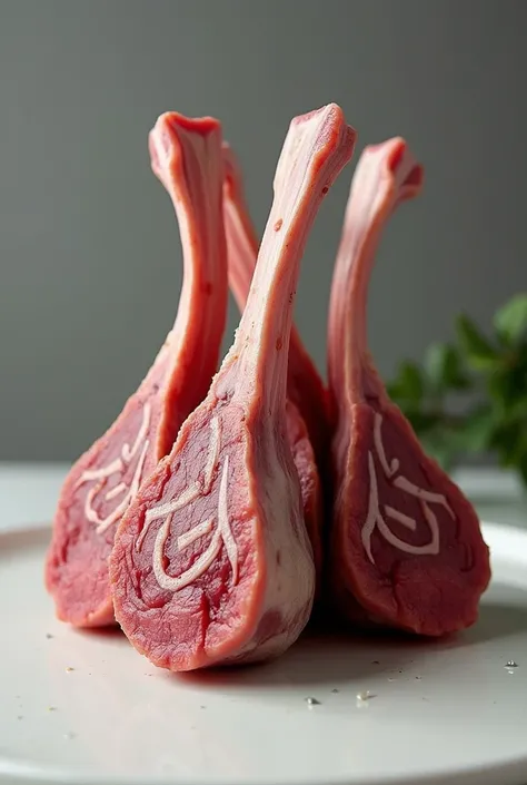 Create a logo-wrapped rack of lamb by making real lamb


