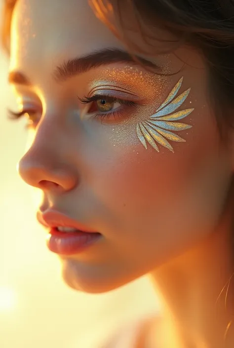 Create an eye makeup inspired by heaven and angels, God