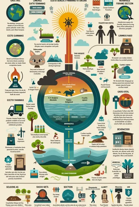 Make a mind map about the greenhouse effect in Portuguese 