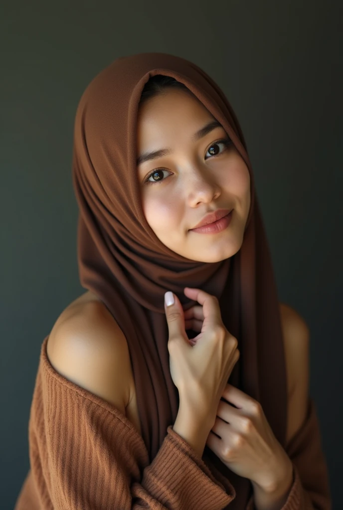  asian girl naked and hijab on head