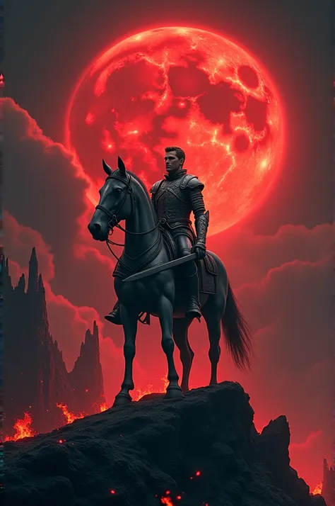 Saint George on the black and red moon