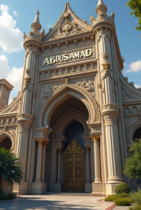 Abdusamad was written on a very large and expensive building.