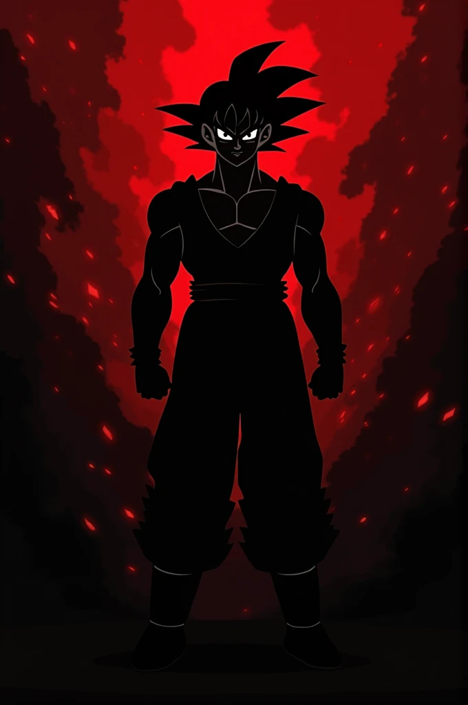 Create a blank Goku, black and red
