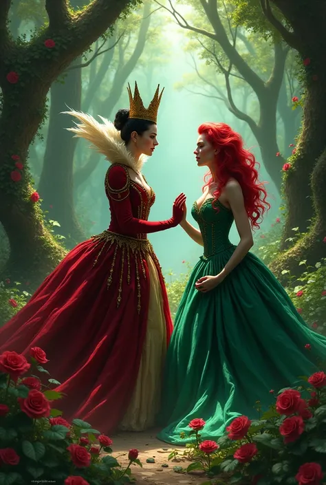 Make a POST that has the queen of hearts and poison ivy ( with some searches around 