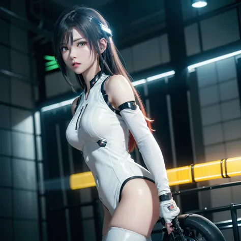 ((cyborg girl in white sexy suit mecha iron futuristic orned armor modern simplified elegant (((aethereal aesthetic style::1))) by Raymond Swanland ), RTX, SSAO, HBAO, Reflecting Neon Colors, Fujifilm XT3, Natural colors ), ((movement:1.4)), Accent Lightin...