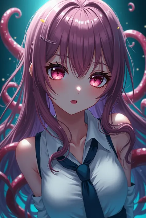 (masterpiece), best quality, anime girl penetrated by tentacles