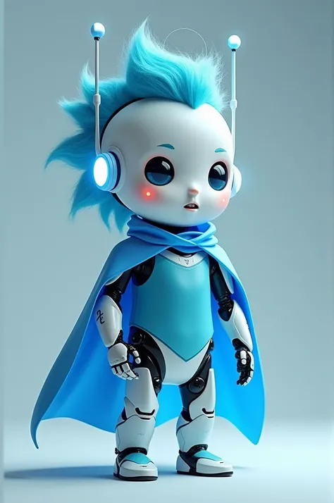 **Astro** is a small, futuristic robot child from the Play Galaxy, a distant system of seven unique planets themed around technology, gaming, and creativity. With white skin, blue hair, a white antenna with a blue dot, and a cyan shirt featuring a virtual ...