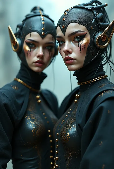 An Award-Winning Masterpiece (photorealistic), photograph, vogue, Fantasy Fashion: Imagine a world where makeup is an essential part of fashion. Create looks that are futuristic, whimsical, or otherworldly. How can you use makeup to transform your models i...