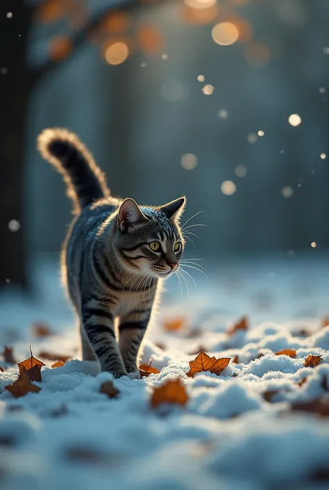 Mike, Renesas Electronics, 4K, HDR, Anna Razumovskaya, Kathy Baugh, Antonio Mora, Aminola Rezai, Giovanni Bordini, Art, realistic Art. Cat, first snow, Thin slice, pArtial snow cover, Movie Stills, thrilling, Fallen Leaves, Melancholic mood, Nature bids fa...