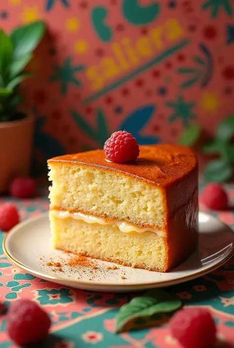 Tres leche desert With “Cultura salsera” name on it