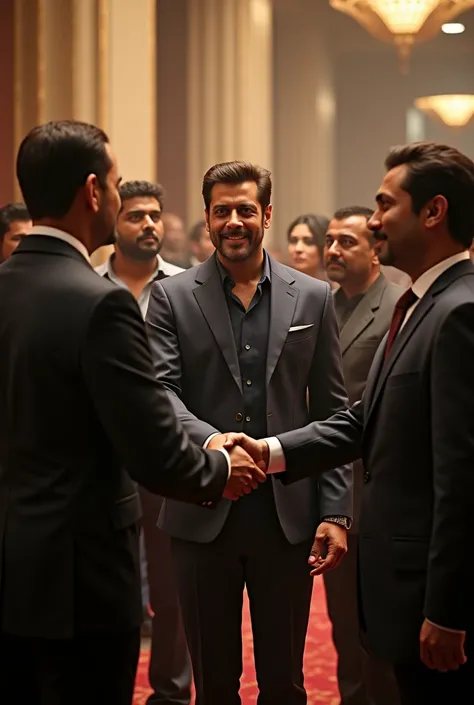 ((best quality)), ((masterpiece)), (detailed)
Salman khan and movie makers hand shake