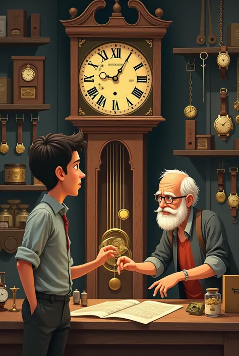  The Clockmaker of Time In a small town, vivía un joCome llamado Emiliano. At , Emiliano was known for his quick decision making., in judging and abandoning anything that did not give immediate results. He was a very impatient teenager. One day, while walk...