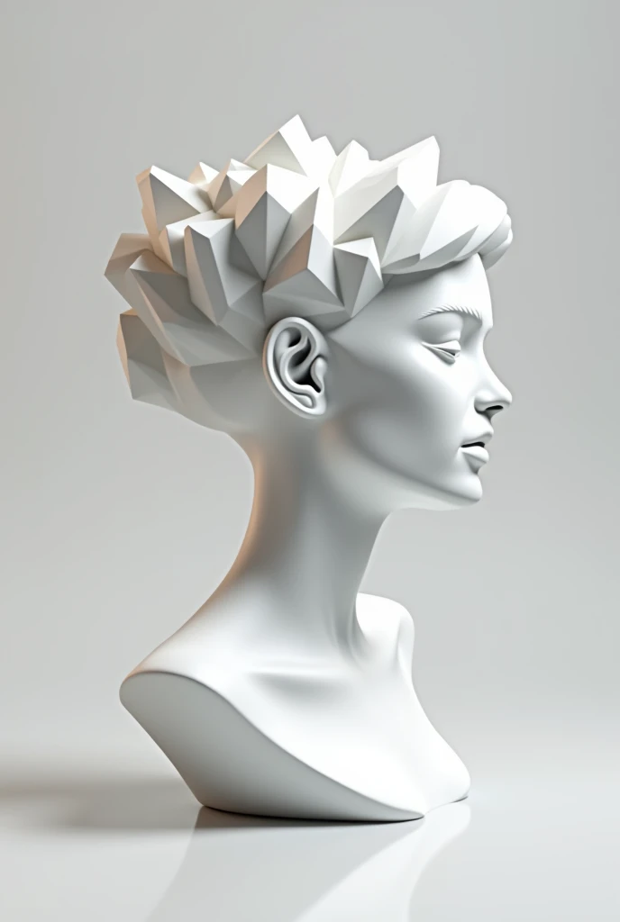 low poly women&#39;s hair