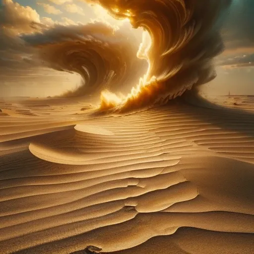 (masterpiece),desert,big storm,(big sand storm),