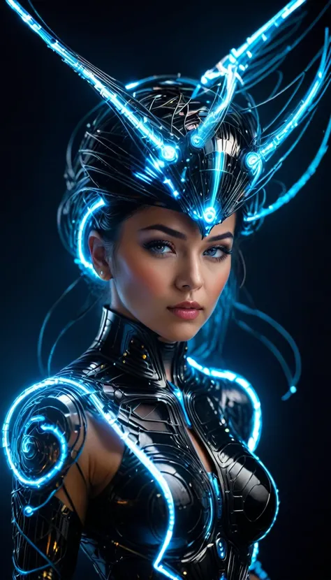 Ultra-Realistic Capture,18k,RAW Photos,Highest quality,masterpiece,reality,Very detailed,Sharp Photos,Very beautiful woman,Valkyrie,cyber punk,led,Floating,Portrait,Sexy pose,Captivating pose,
