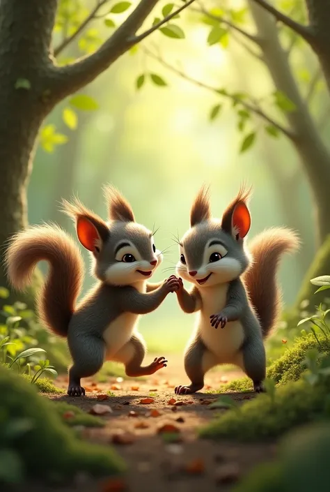 Squirrels friendship
