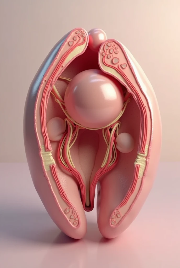 Female anatomy realistic reproductive organ 