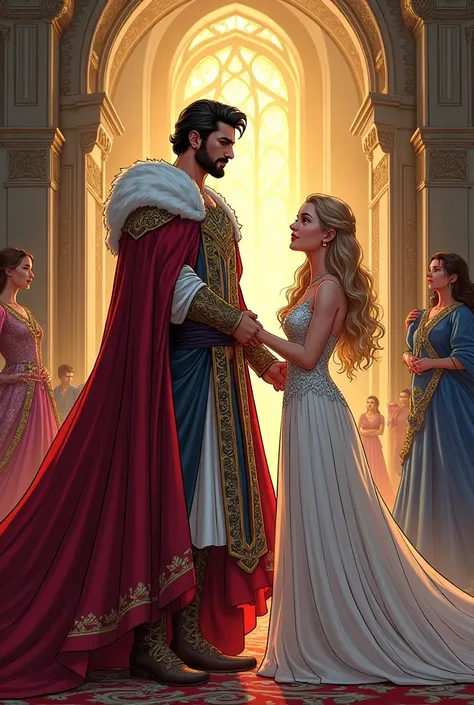 King Nolan and his daughter, Princess Odette in a comic