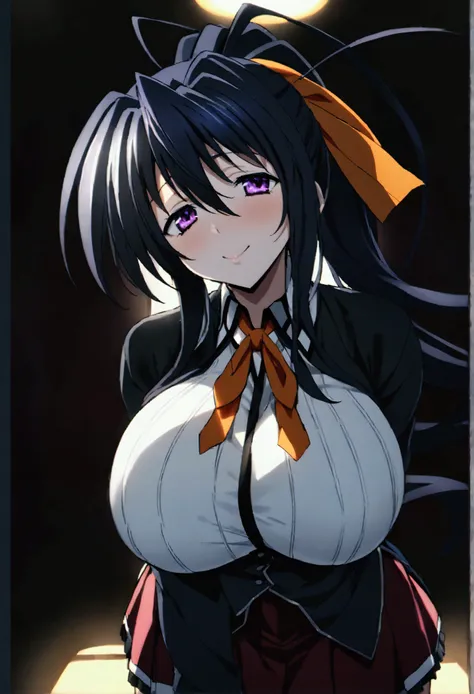 nsfw,masterpiece,highest quality,high resolution,very detailed,himejima akeno\(high school dxd\),black hair、purple eyes、long hai...