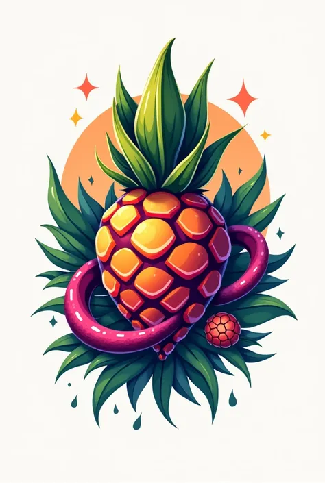 Make me a logo about snake fruit + social media