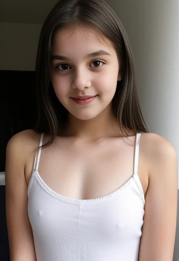 Girl, cleavage, ten years old, skiny body, cute face, innocent