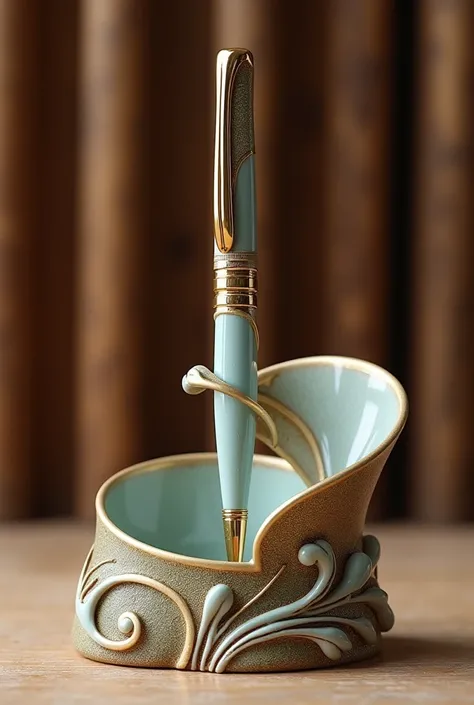 A pen holder with Art Nouveau as inspiration 