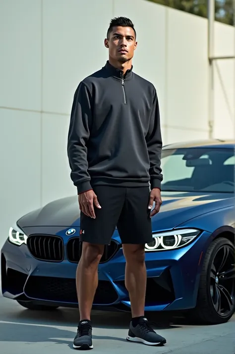 Cristiano Ronaldo with bmw 