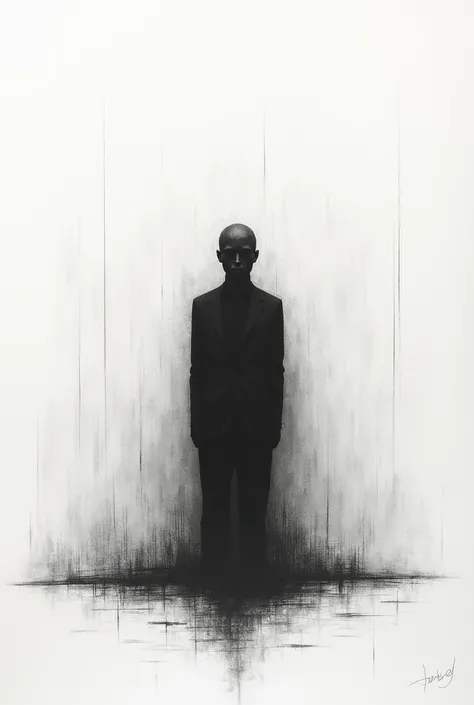 draw  a simple graphite painting on “how you perceive society” 