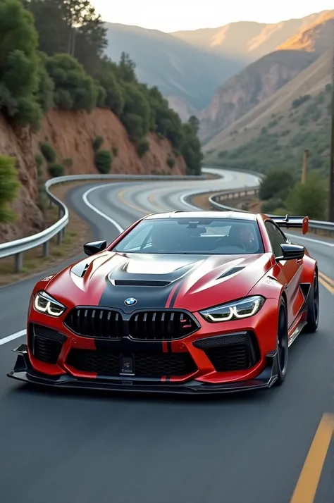 bmw m8 compitition in a empty road 